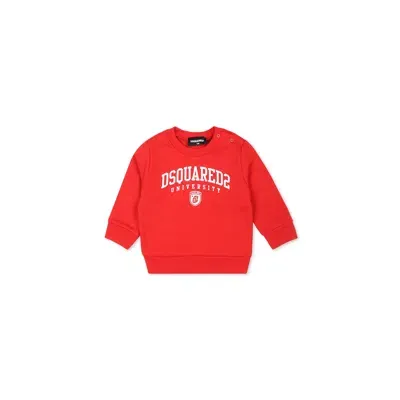 Dsquared2 Red Sweatshirt With Logo For Baby Boy