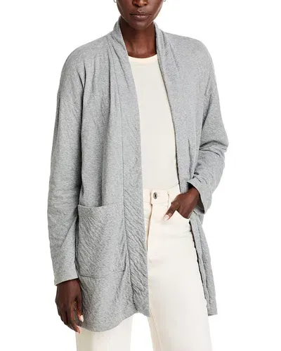 Eileen Fisher Cotton Open Cardigan In Moon