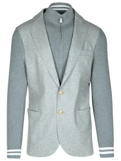 Eleventy Grey Wool Blend Blazer