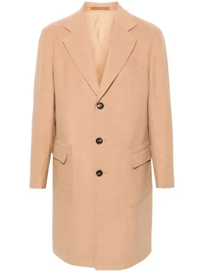 Eleventy Wool Coat In Brown