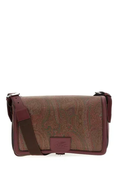 Etro Embroidered Cotton Essential Crossbody Bag In 0600