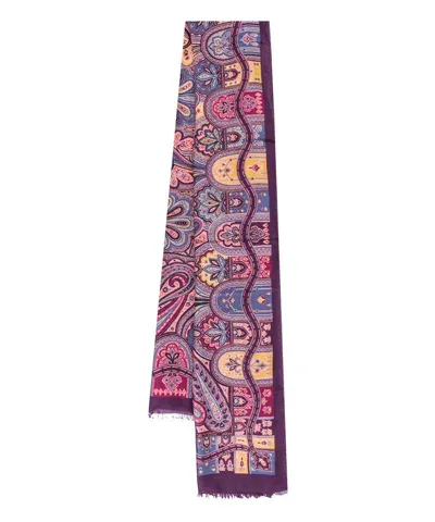 Etro Wool Scarf In Multicolor