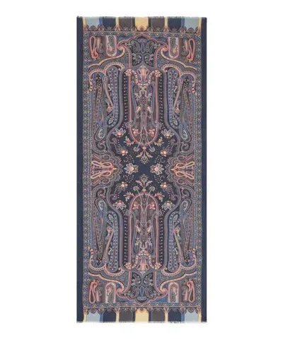 Etro Wool Scarf In Multicolor