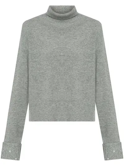 Fabiana Filippi Sequin-detailed Sweater In Grey