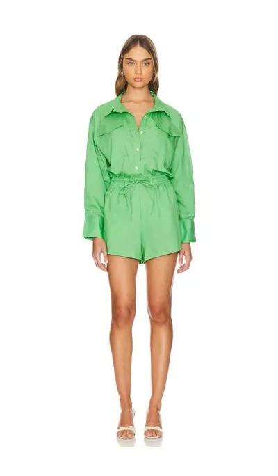 Faithfull The Brand Isole Playsuit In Green