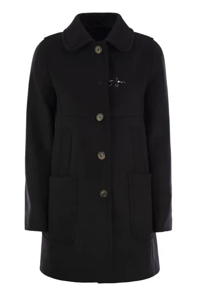 Fay Wool And Cashmere Coat In Black