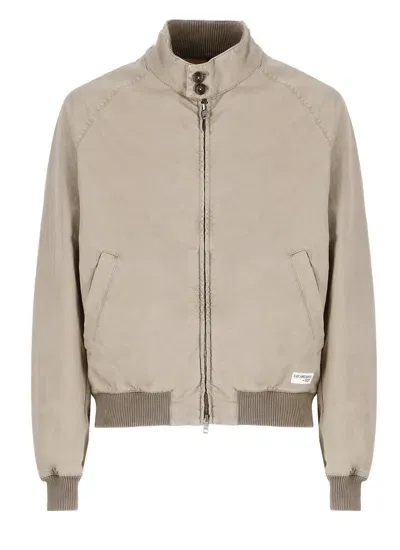 Fay Archive Bomber Jacket In Brown