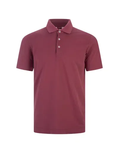 Fedeli Red Light Cotton Piquet Polo Shirt