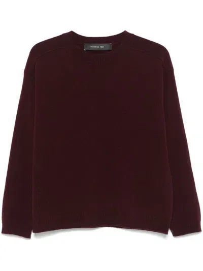 Federica Tosi Crew-neck Sweater In Vinaccia