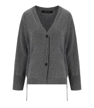 Federica Tosi Grey Cardigan With Laces