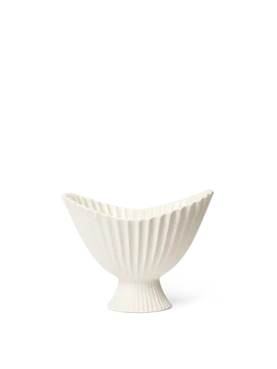 Ferm Living Fountain Stoneware Bowl In Off-white