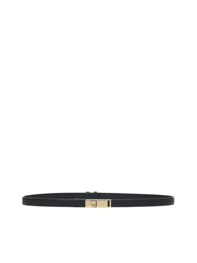 Ferragamo Hug Belt In Black