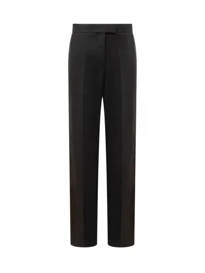 Ferragamo Salvatore  High Waist Tailored Trousers In Black