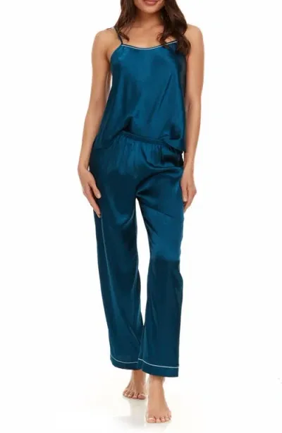 Flora Nikrooz Jamie 3-piece Travel Pajamas In Prada Blue