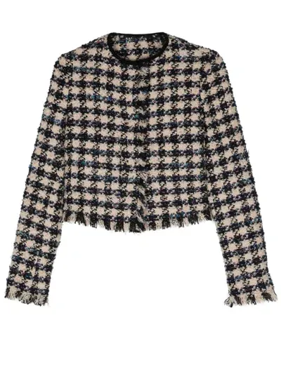 Forte Forte Forte_forte Pied De Coque Tweed Boxy Jacket Clothing In Grey