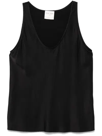 Forte Forte Satin Tank Top In Black