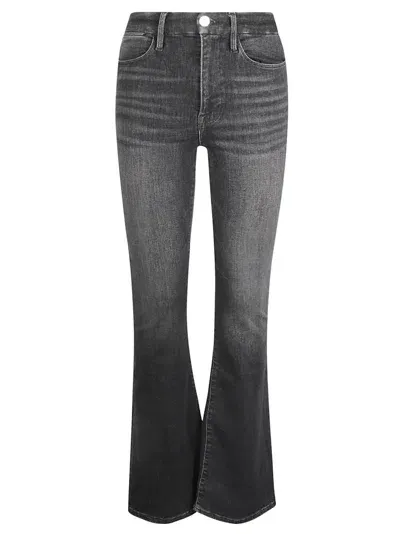 Frame High-waisted Bootcut Jeans In Grey