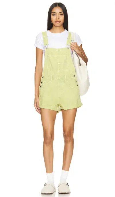 Free People X We The Free Ziggy Shortall In Lemon,green