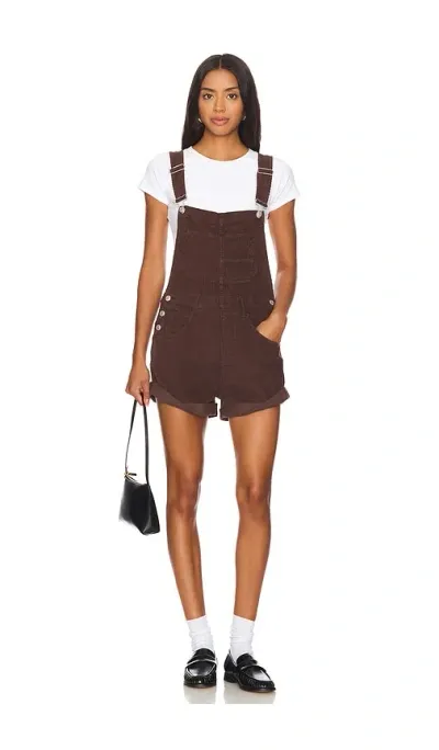 Free People Ziggy Cord Shortall In Brown