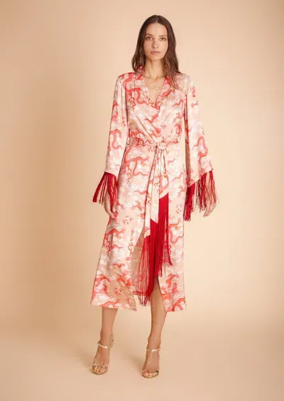 Gilda & Pearl Lili Long Robe In Pink