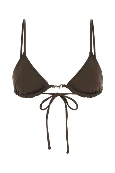 Gimaguas Brown Stretch Nylon Carolina Bikini Top