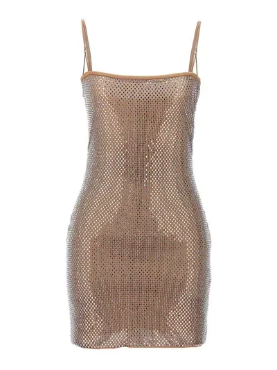 Giuseppe Di Morabito Crystal Mini Dress In Brown