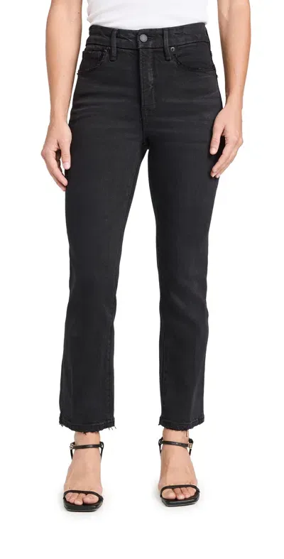 Good American Good Petite Straight Jeans With Darted Back Pockets Black340