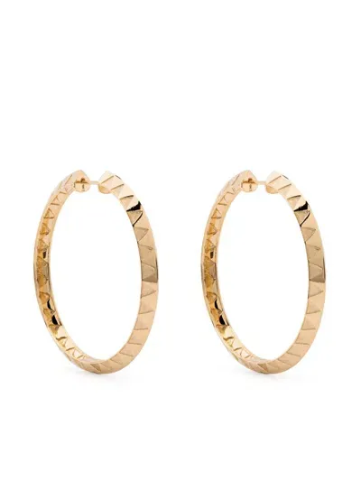 Harwell Godfrey 18kt Yellow Gold Knife Edge Hoop Earrings