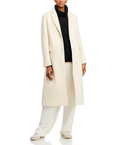 Herno Single Breasted Wool Coat In White