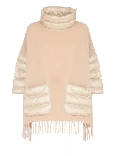 Herno Wool Cape In Beige