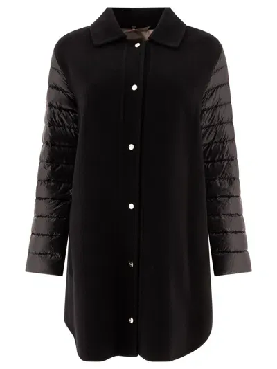 Herno Wool Down Coat In Black