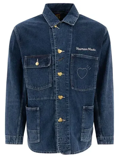 Human Made Denim Coverall Jackets Blue