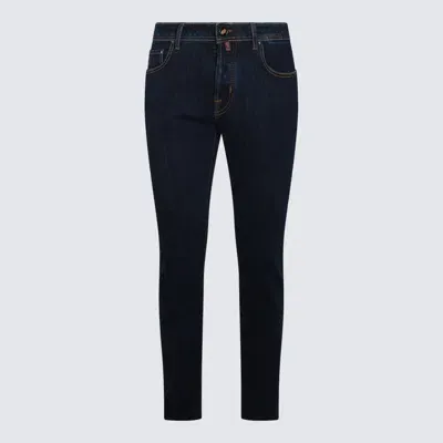 Jacob Cohen Dark Blue Cotton Denim Jeans In Medium Blue