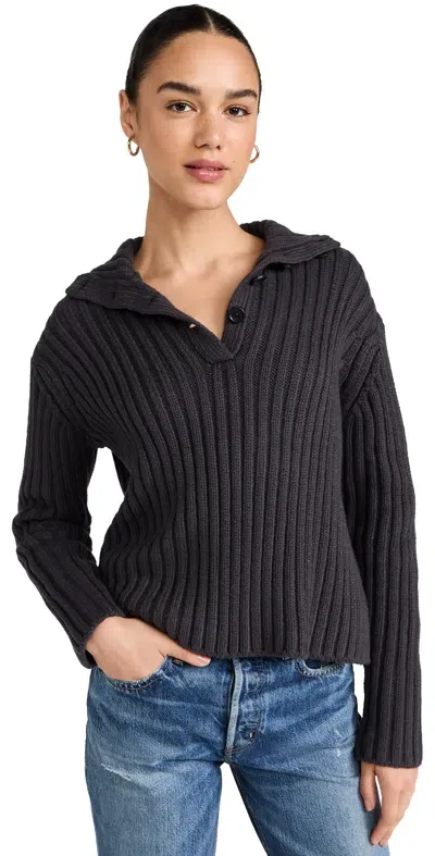 James Perse Organic Cotton Funnel Neck Sweater Magma