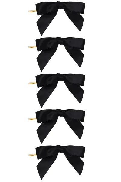 Jennifer Behr Women's Emma Bow Bobby Pin Set In Black