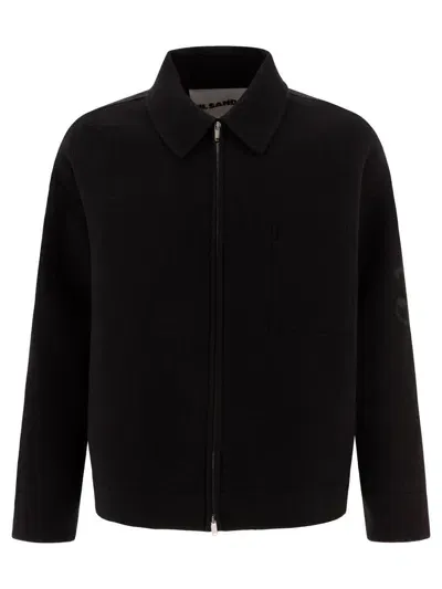 Jil Sander Wool Coat In Black