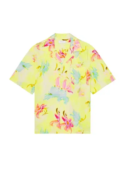 John Elliott Twisted Sun-print Cotton Shirt