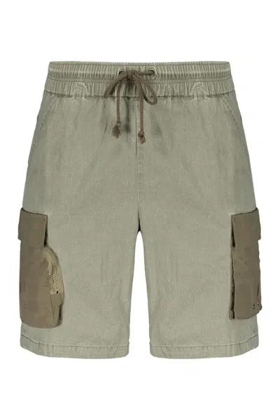 John Elliott Cotton Bermuda Shorts In Green