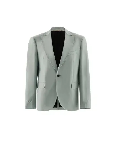 John Richmond Single-breasted Blazer With Classic Lapels In Green