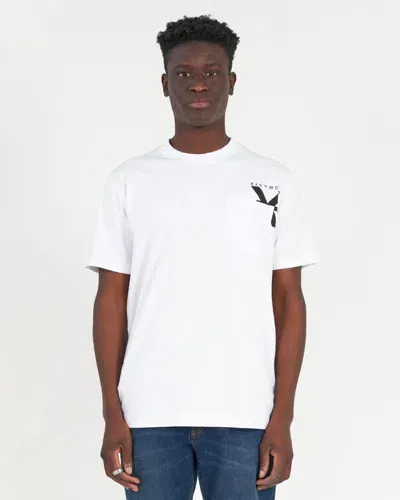 John Richmond T-shirt With Contrasting Logo On The Front In Bianco