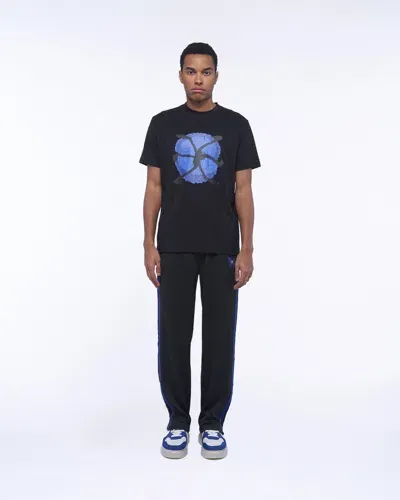 John Richmond T-shirt With Round Neckline And Short Sleeves. Printed Contrast. In Black