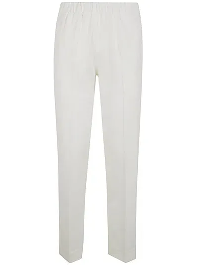 Kiltie George Stretch Elastic Waist Trousers In Cream