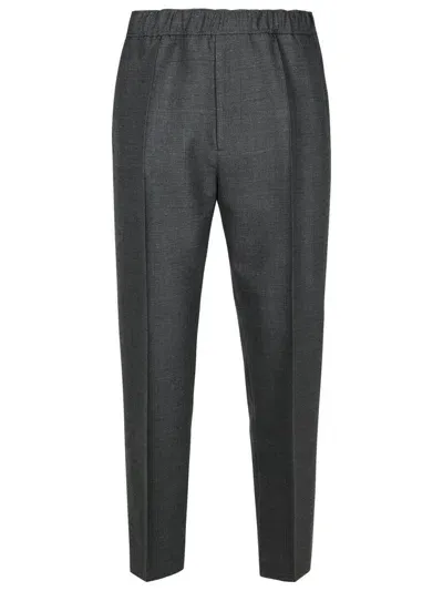 Lanvin Elastic Waistband Trousers In Gray