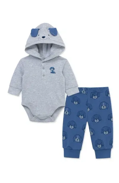 Little Me Boys' Puppy Bodysuit & Pants Set - Baby In Blue