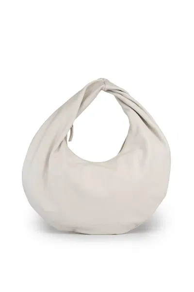 Liviana Conti Hobo Puffy Tote Bag In Leather In White