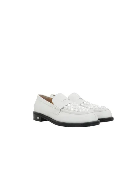 Mach & Mach Flat Shoes In White