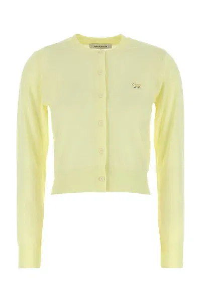 Maison Kitsuné Cardigan In Yellow