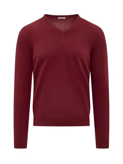 Malo V-neck Sweater ml In Red