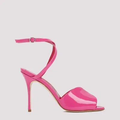 Manolo Blahnik Pink Hourani 105 Heeled Sandals