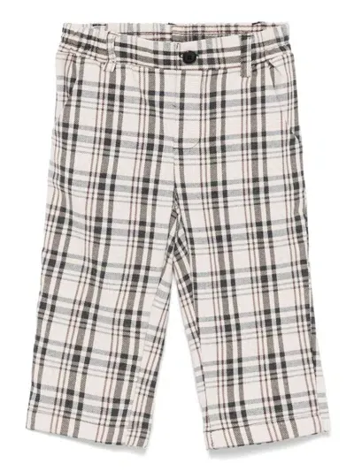 Manuel Ritz Babies' Checked Trousers In Neutrals